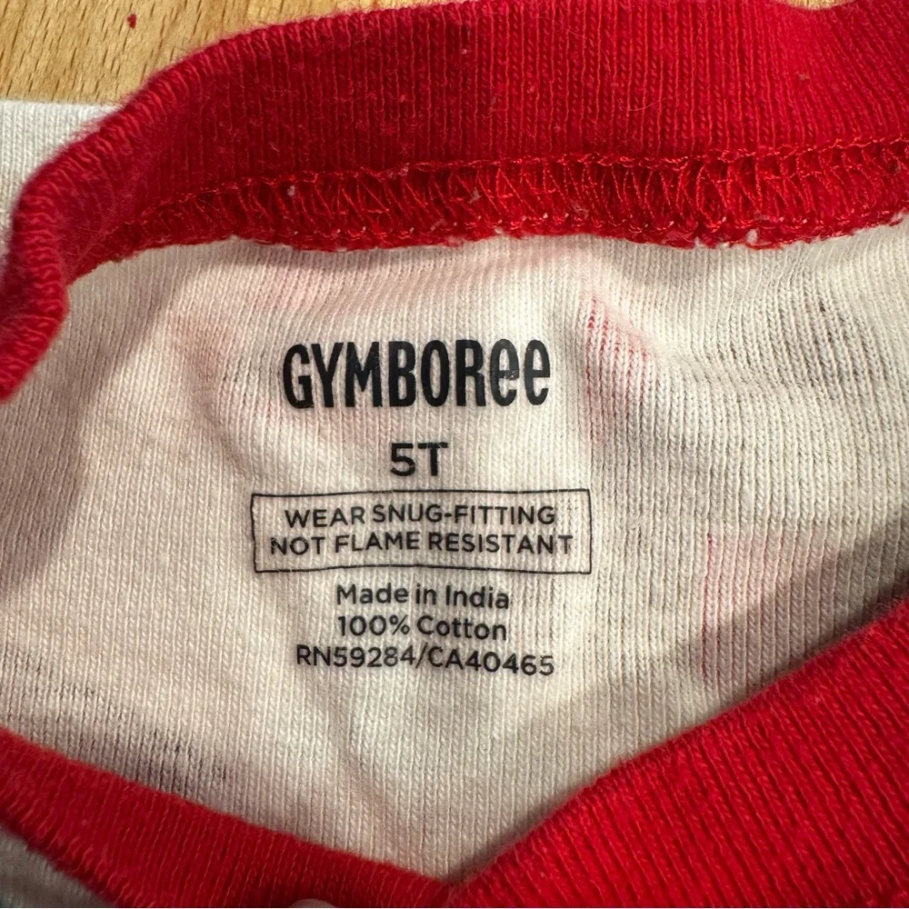 Gymboree Festive Red and White‎ Winter Pajama Set- 5T